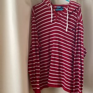 Long sleeve striped hoodie